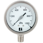 AL-F-2 (100mm Stainless Steel Pressure Gauge, lower mount)